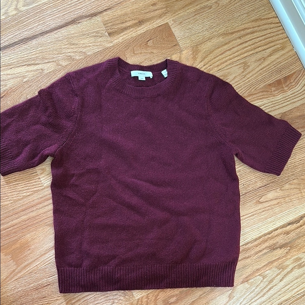 Vince Crewneck Sweater Short Sleeves EUC